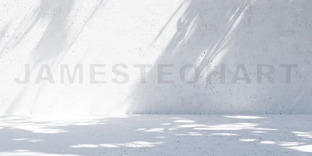 
3d render Leaf shadow on white background