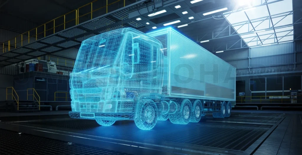 
3d rendering futuristic transporter concept