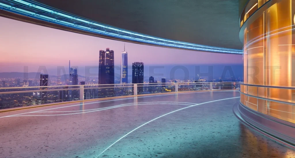 
3d City view from high rise