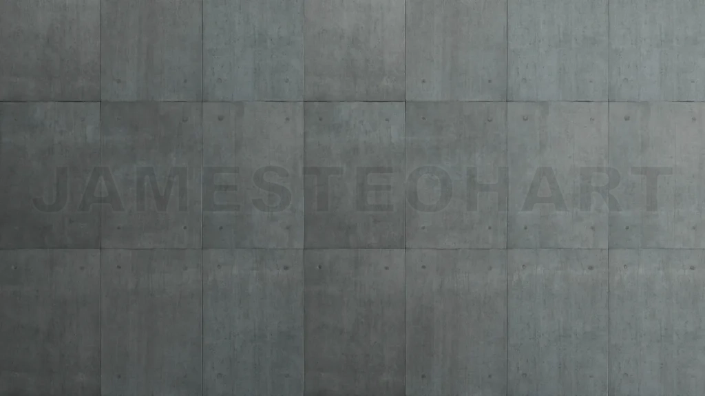 
Grey concrete wall panels creating a textured background