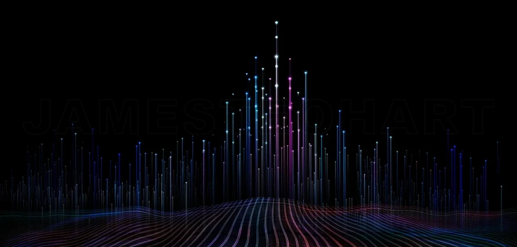 
Abstract dot point connect with gradient line