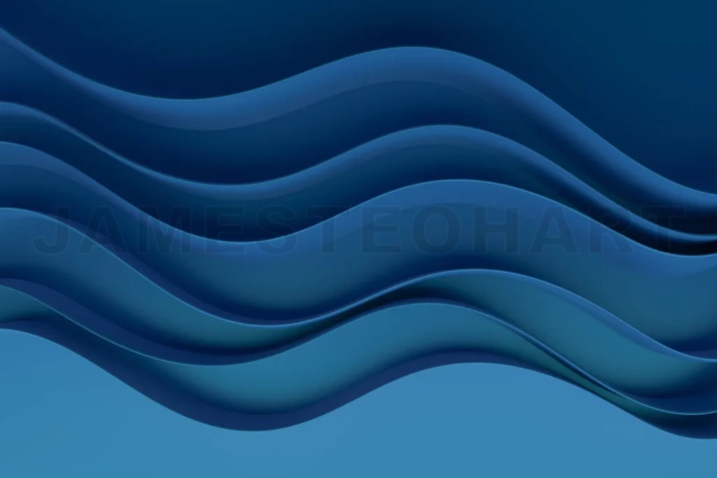
3d Abstract blue waves background