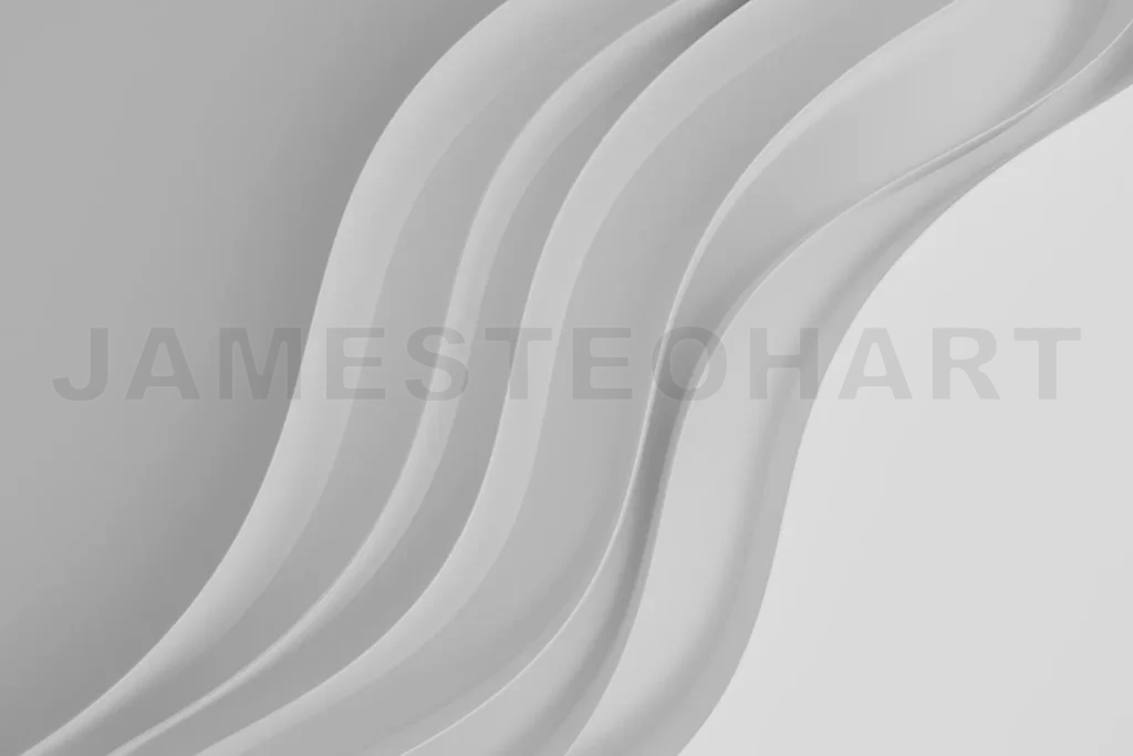 
3d Abstract white waves background