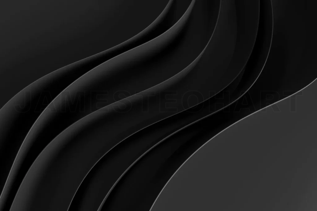 
3d Abstract black waves background