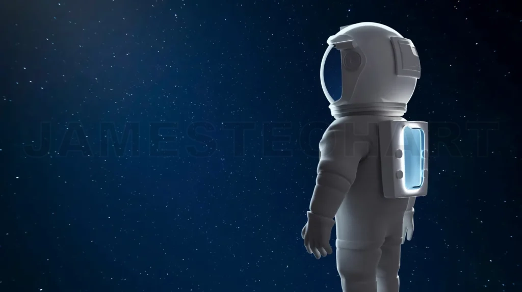 
Astronaut standing in outer space