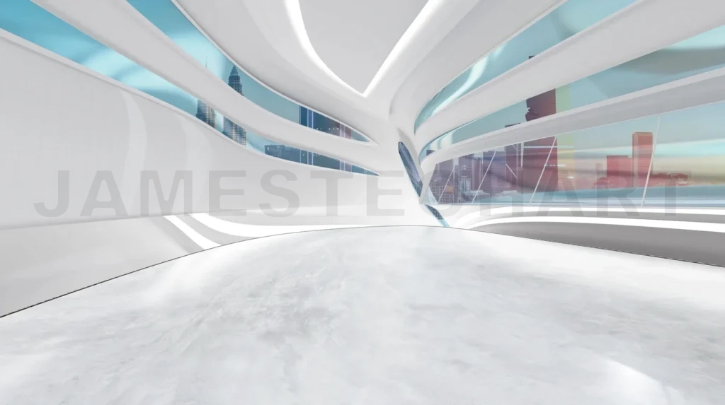 
3D rendering futuristic interior design