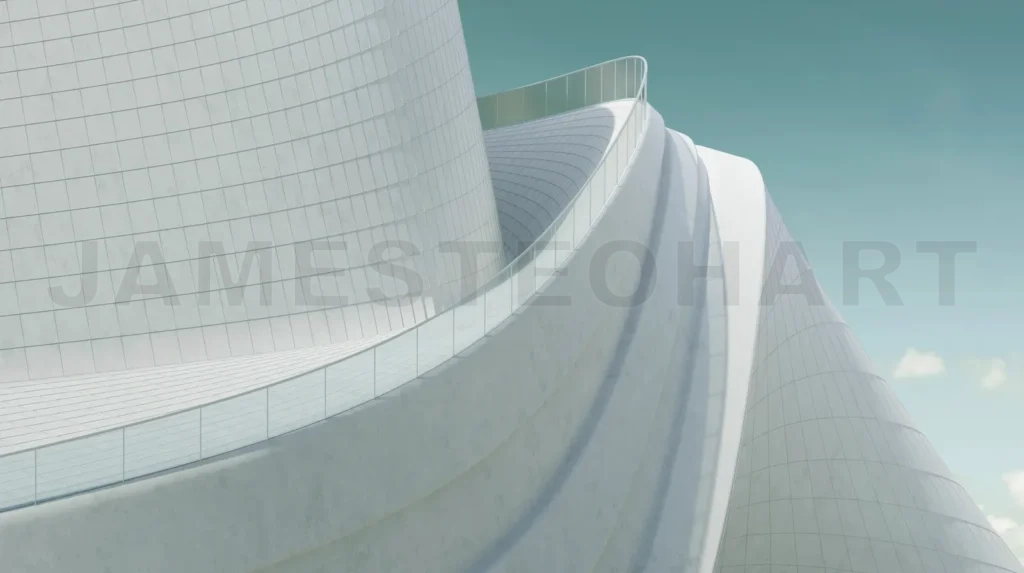 
3D rendering futuristic building exterior