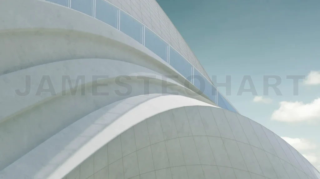 
3D rendering futuristic building exterior