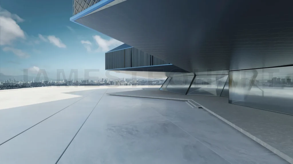 
Steel and glass modern building exterior