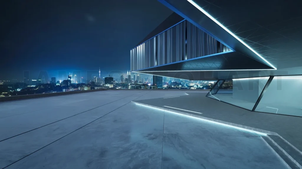 
Steel and glass modern building exterior