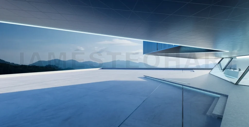 
Steel and glass modern building exterior