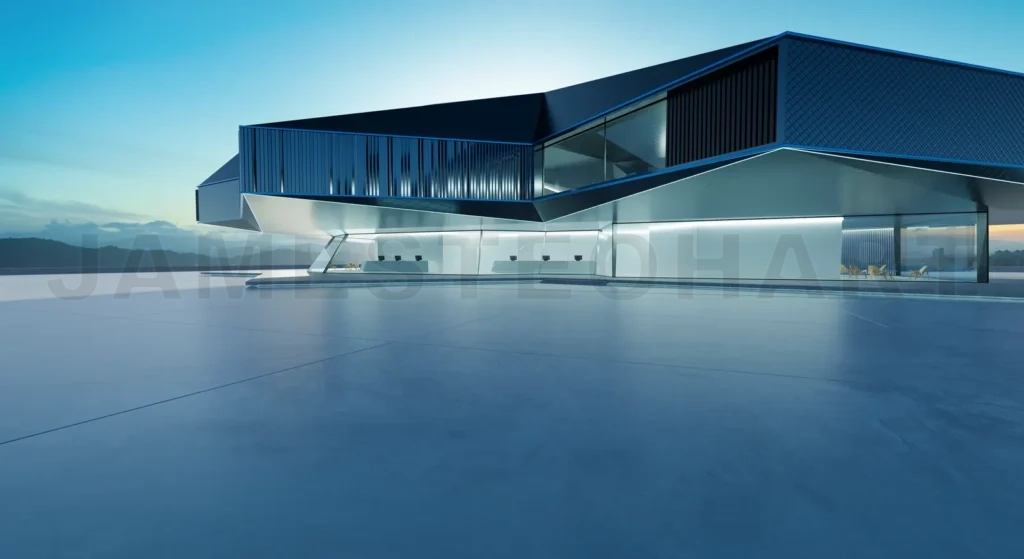 
Steel and glass modern building exterior