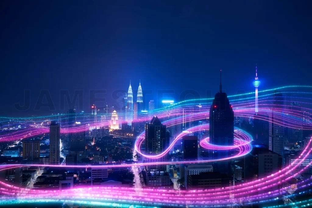 
Smart city big data connection technology concept .