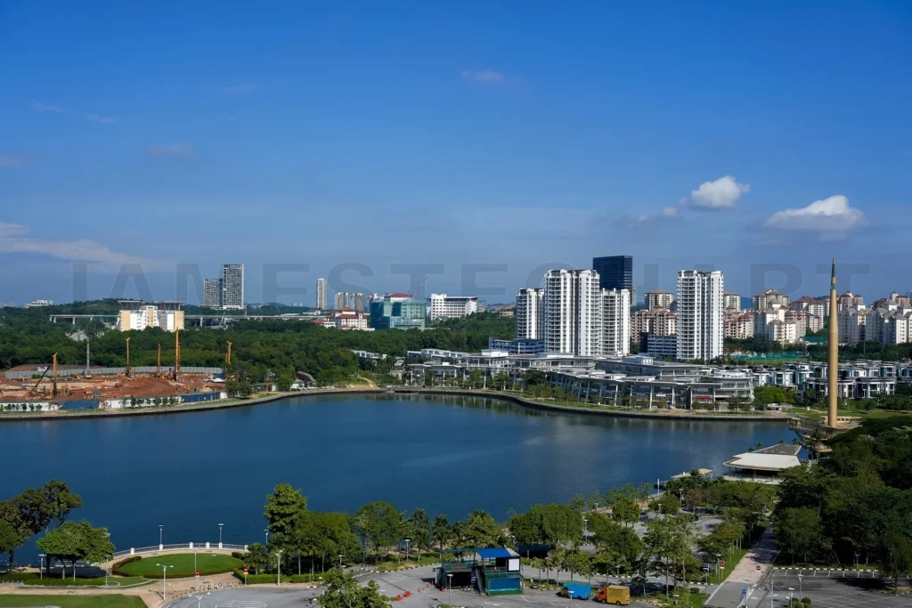
Putrajaya city with lake at noon in Malaysia