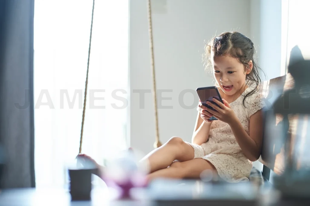 
Happy cheerful little girl