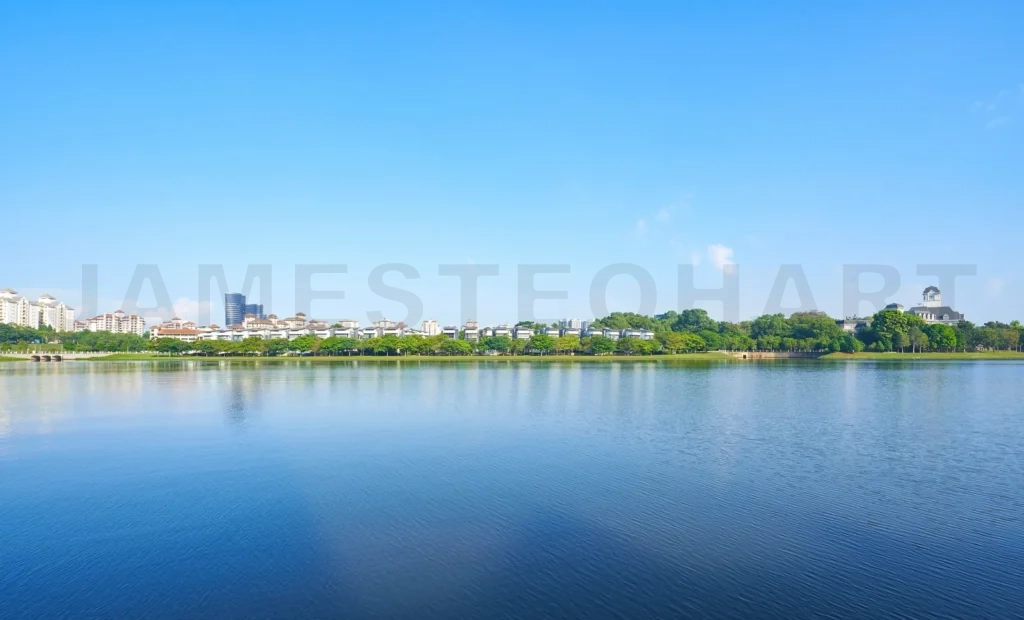 
Green park residents in the lake