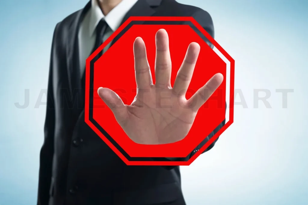 
stop and warn concept