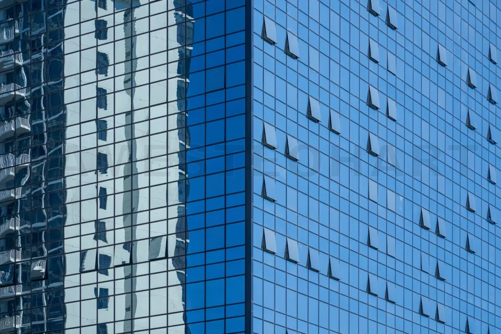 
Closeup of modern office building