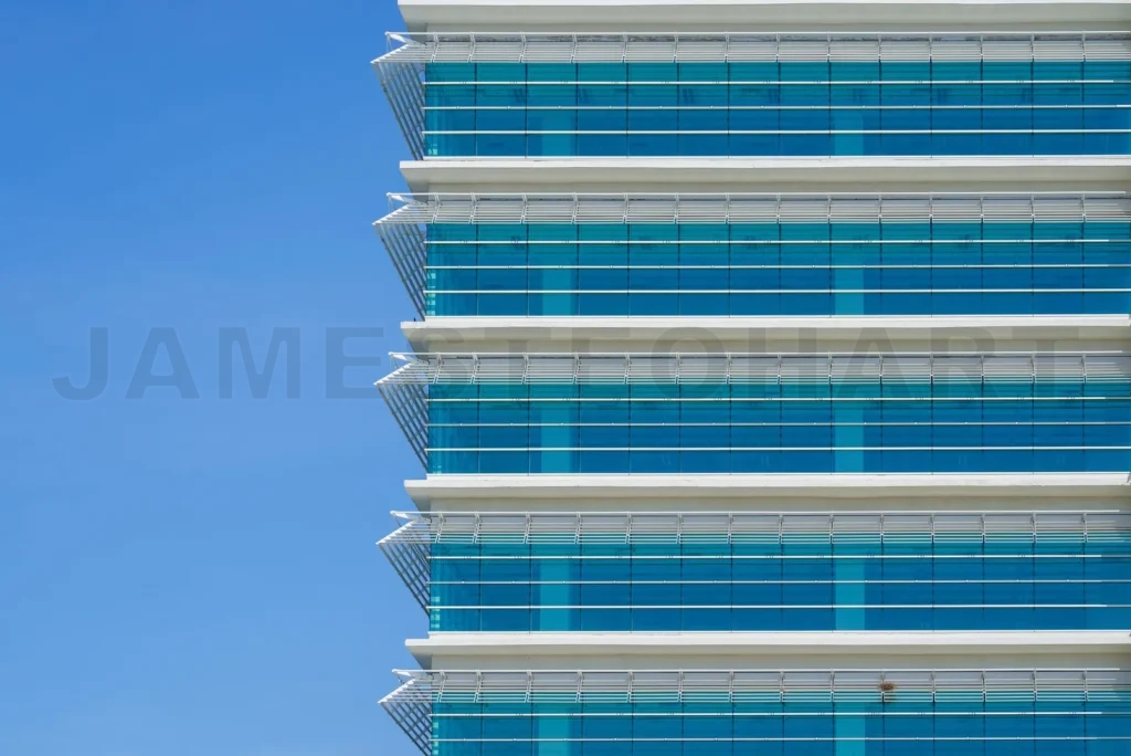 
Closeup of modern office building