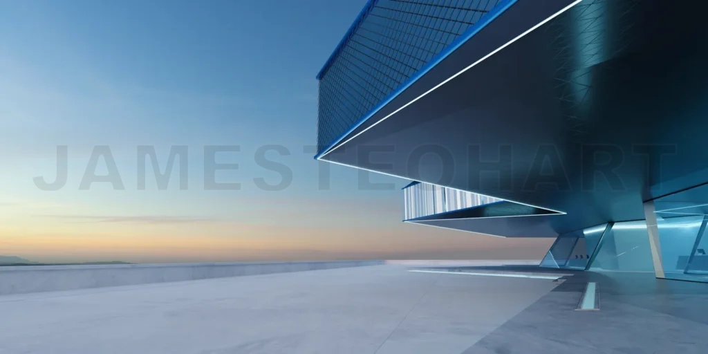 
Steel and glass modern building exterior