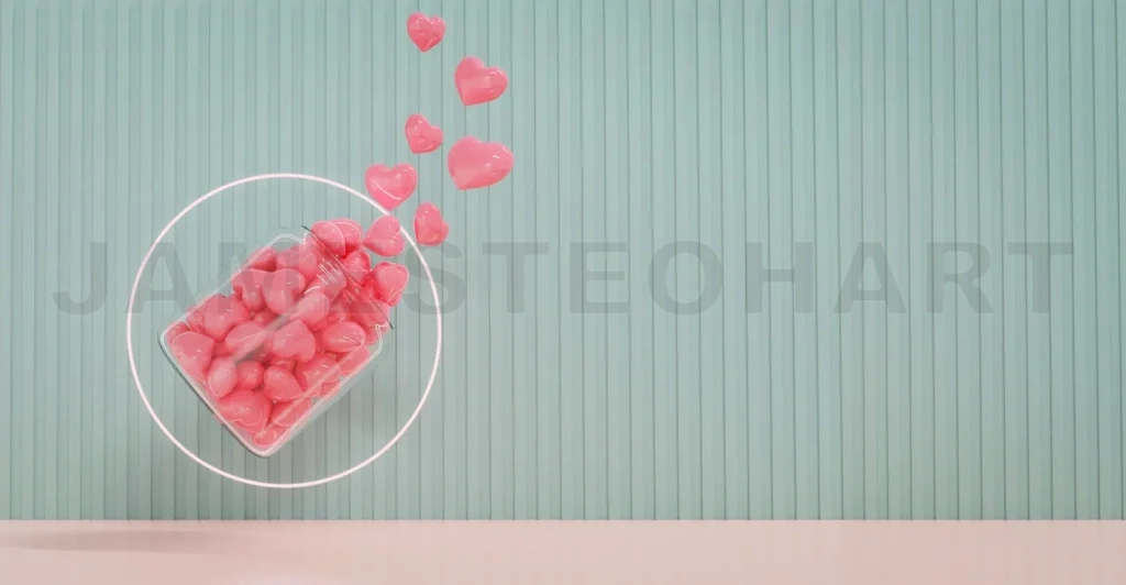 
Concept for Valentine’s Day and Wedding background. 3d rendering