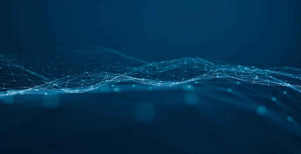 
Internet and communication technology design concept.