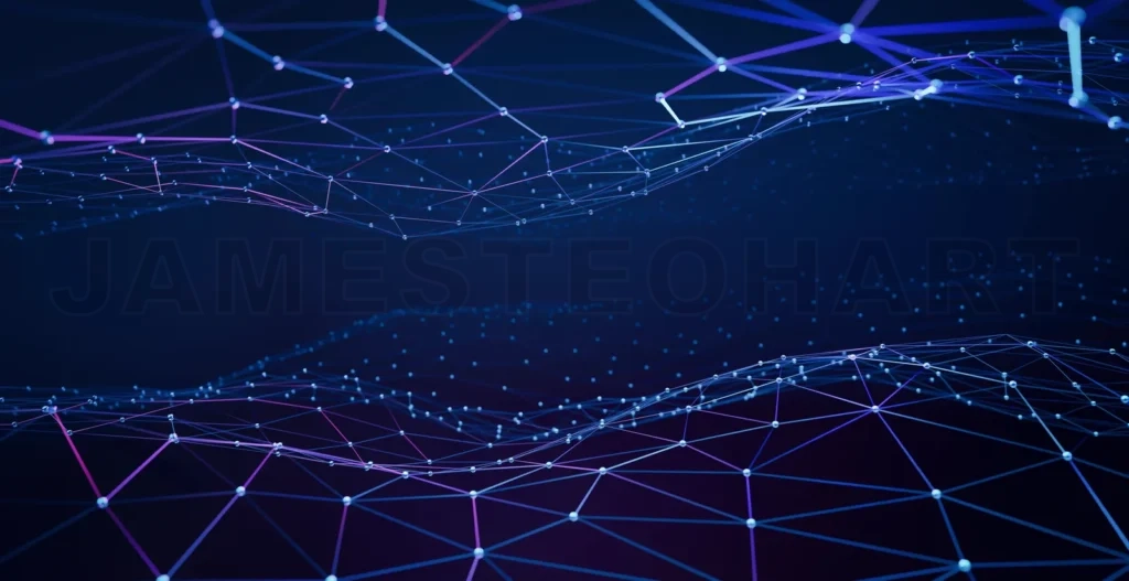 
Internet and communication technology design concept.