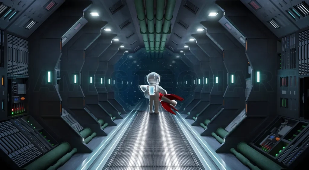 
Scifi fiction concept. 3d rendering.