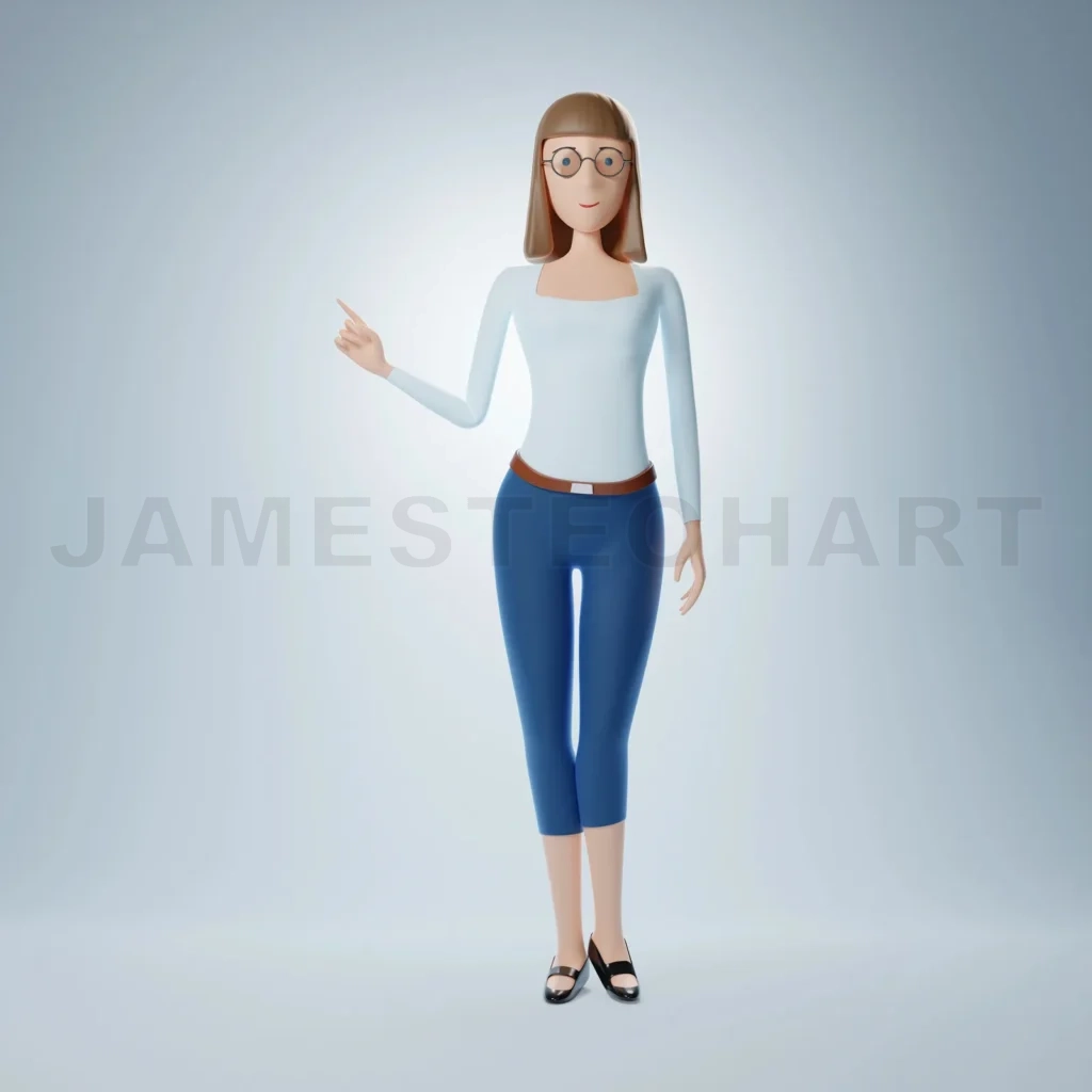 
Cartoon character business woman