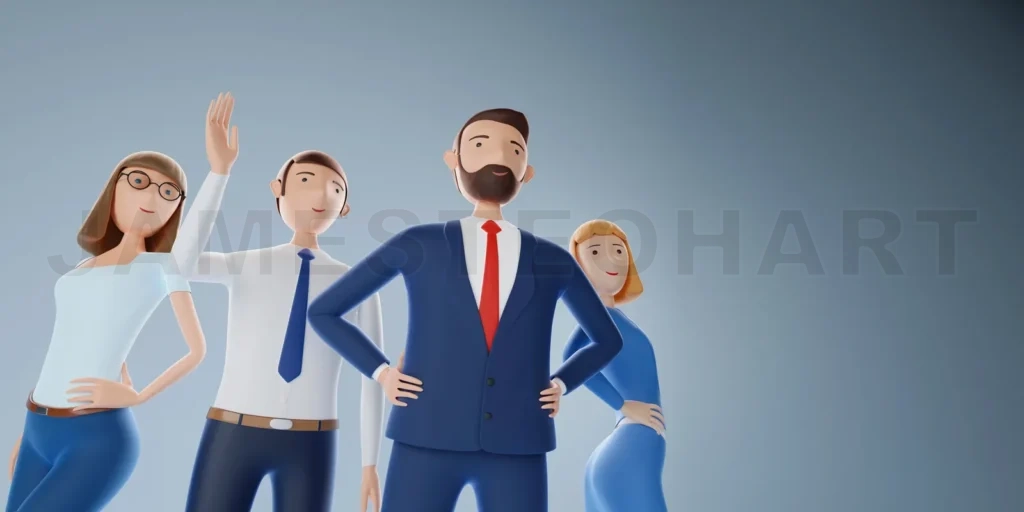 
Group of the elite business team.