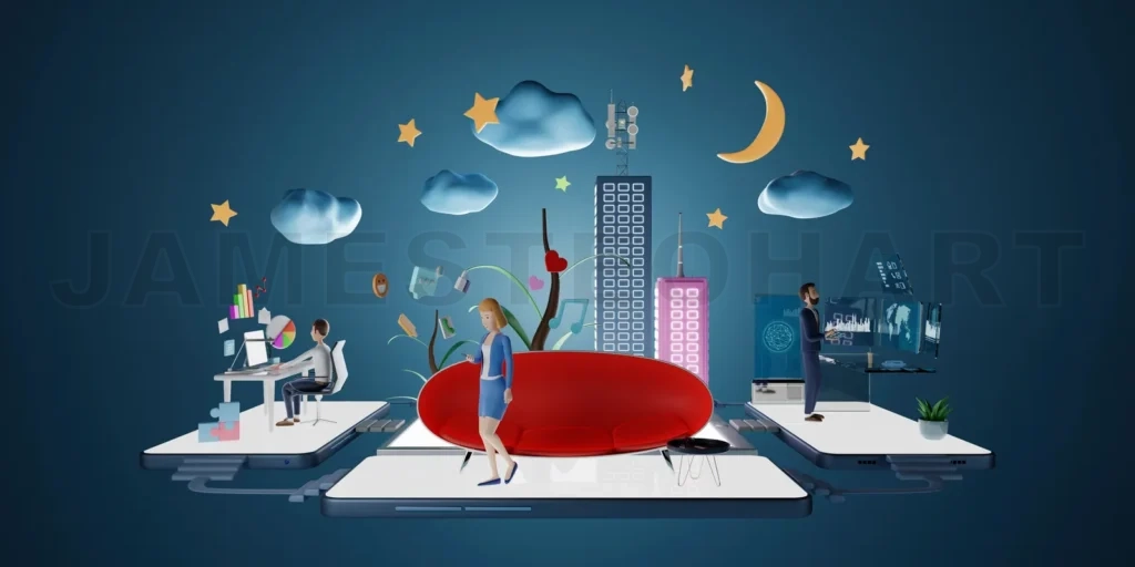 
Social media marketing concept.