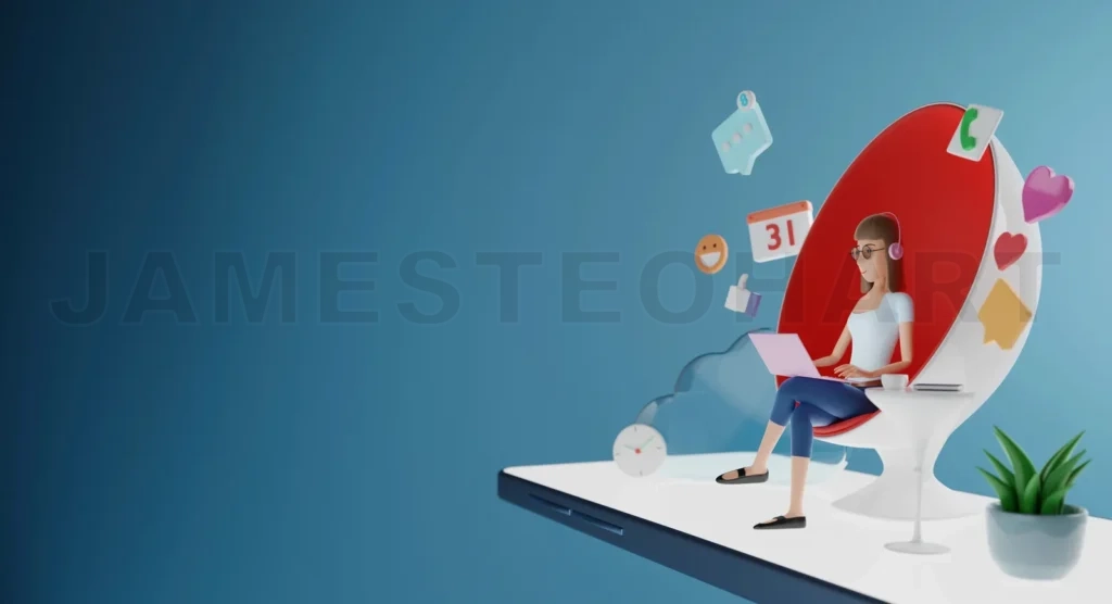 
Digital lifestyle and social media concept