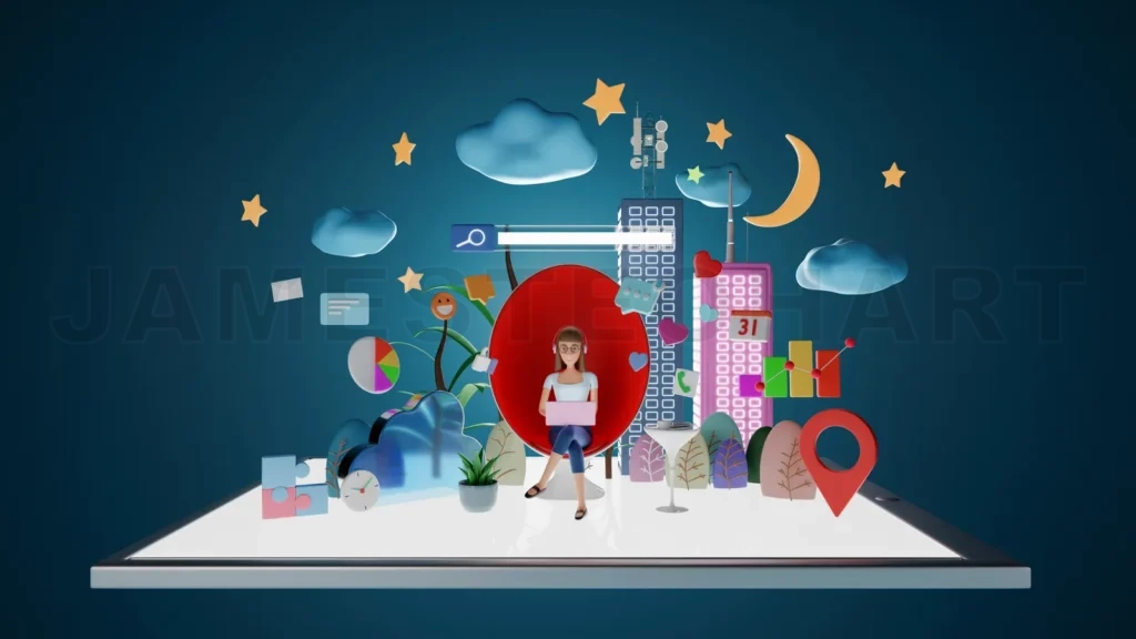 
Digital lifestyle and social media concept