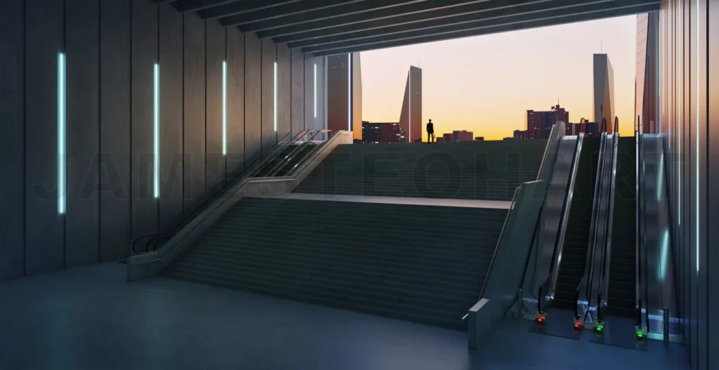 
Businessman climbing stairs. Ambitions concept .