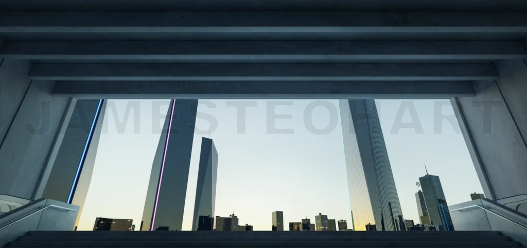 
Exit of the station underground