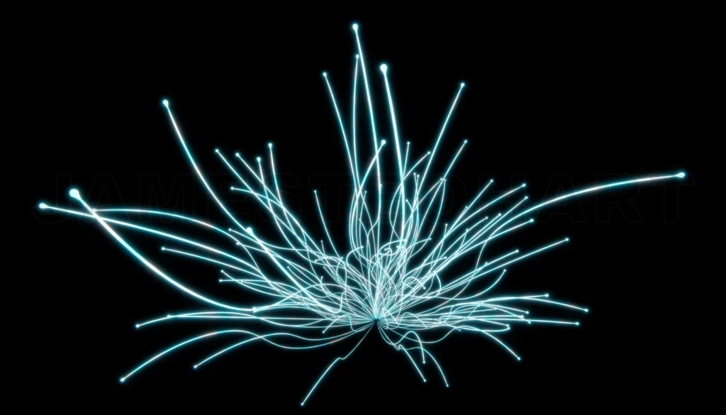 
Radiation and aesthetic Intricate wave line