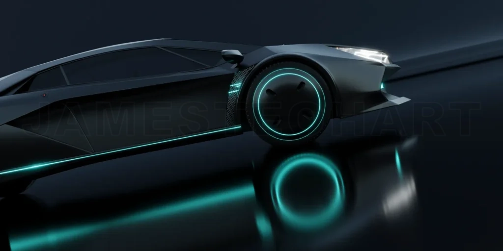 
Closeup non-existent brand-less generic concept black electric c