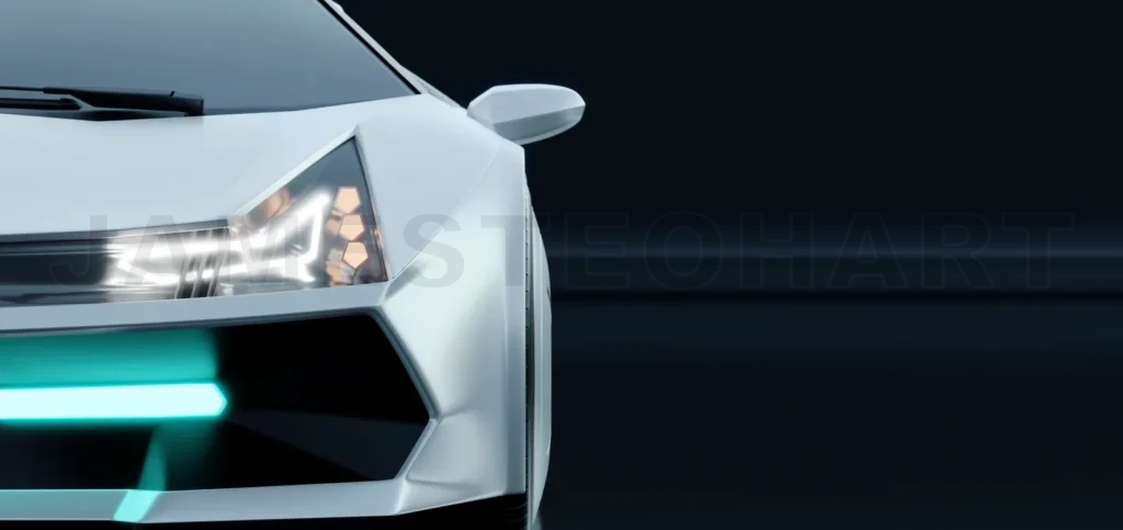 
Closeup non-existent brand-less generic concept black electric c