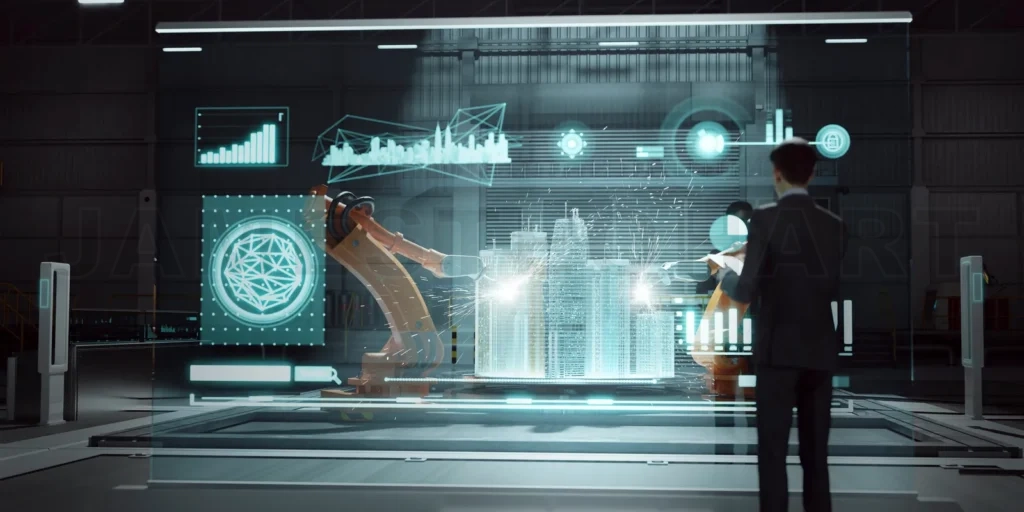 
Concept of industry 4.0 technology and smart futuristic factory