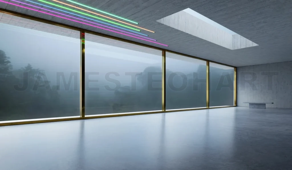 
3D rendering of a modern and futuristic loft Interior design