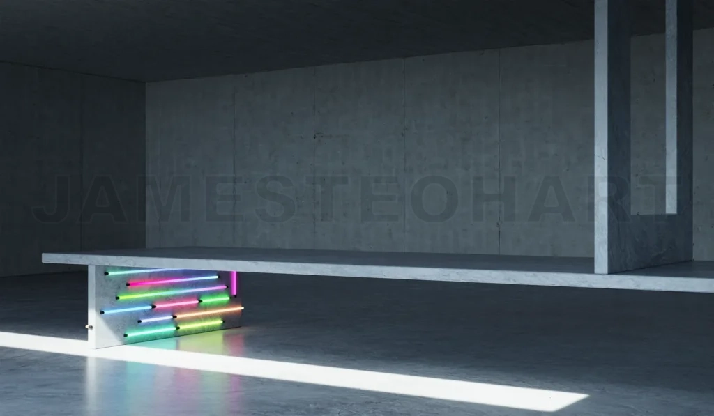 
3D rendering of a modern and futuristic loft Interior design