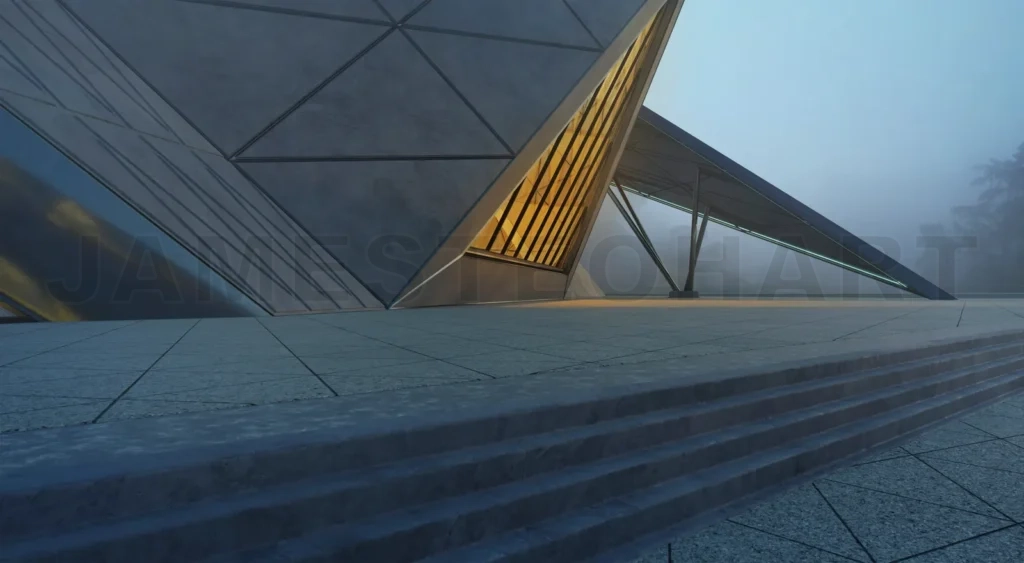 
Contemporary triangle shape design building exterior