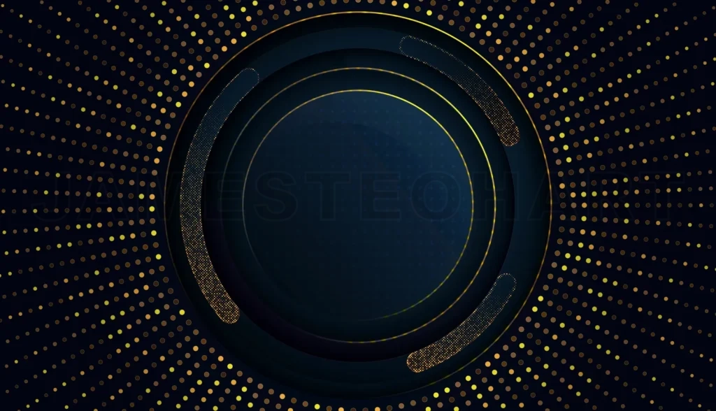 
Black gold round and dot pattern design background