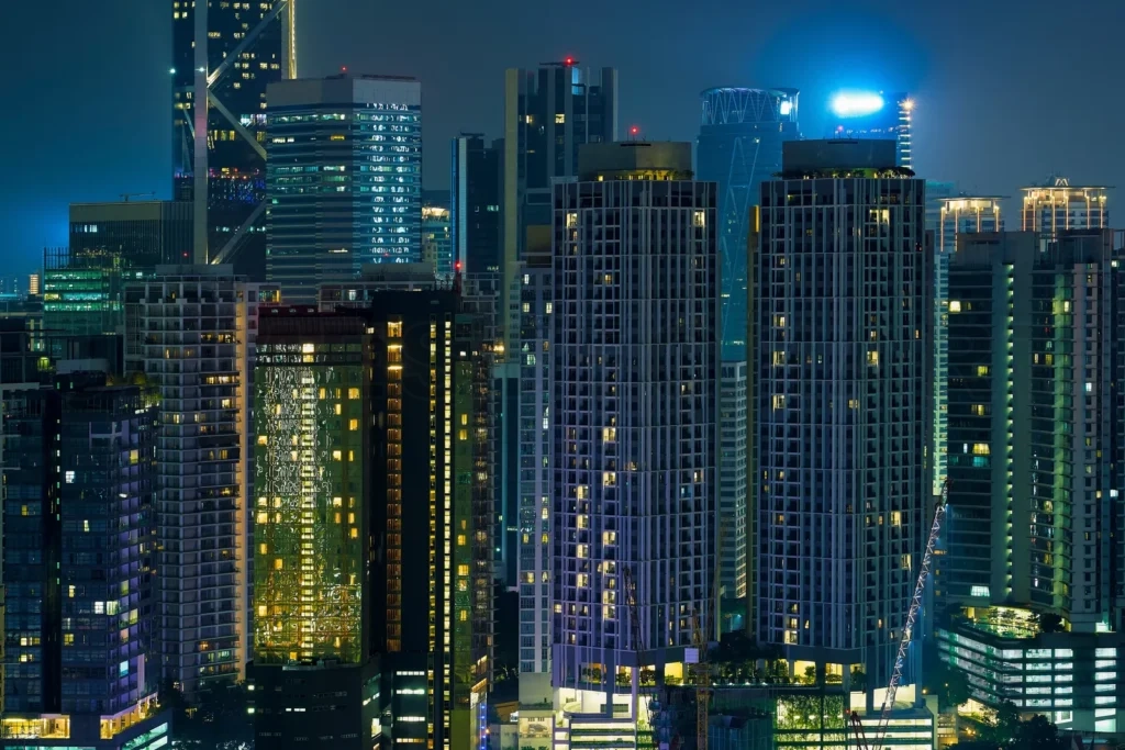 
Skyscrapers in Kuala Lumpur, night scene