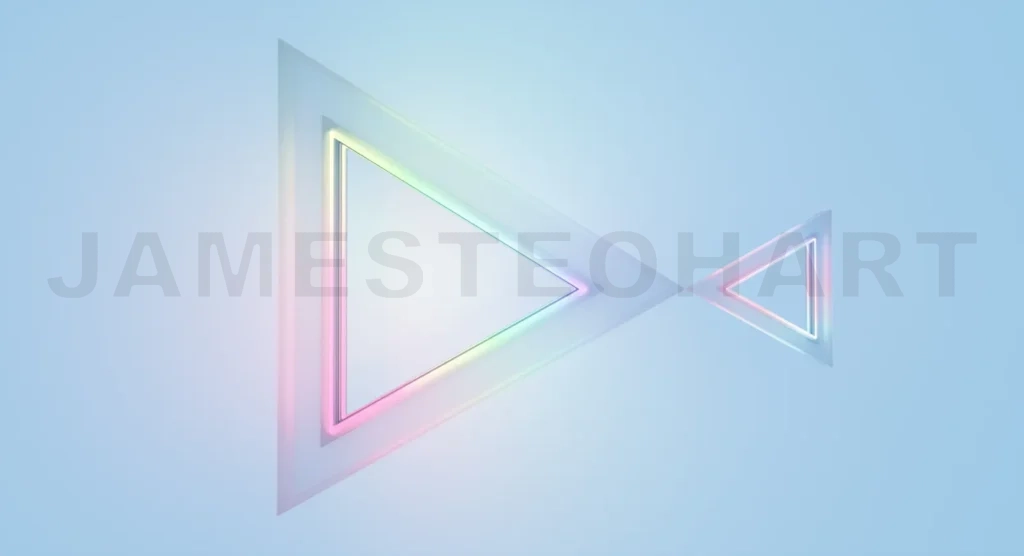 
Glowing neon triangles creating a futuristic atmosphere