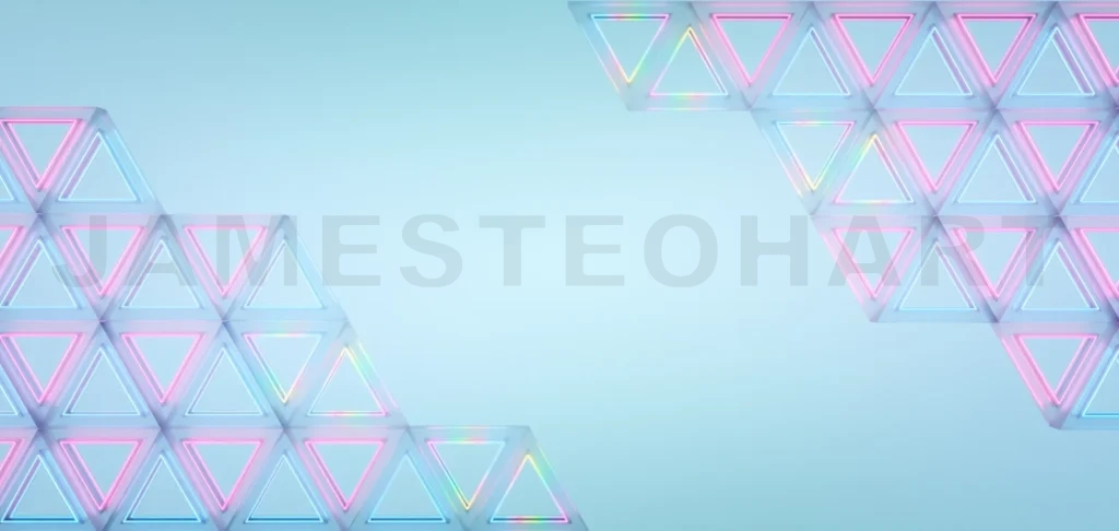 
Neon triangles creating a futuristic background design