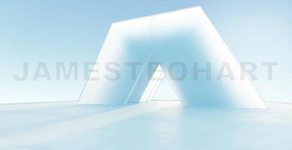 
3d rendering modern minimalist building featuring glass walls an