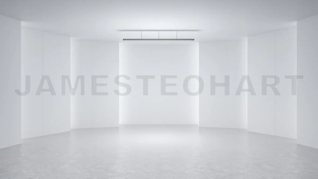 
3D Rendering Minimalist And Modern Design Studio Room Space Background, High Key Lighting