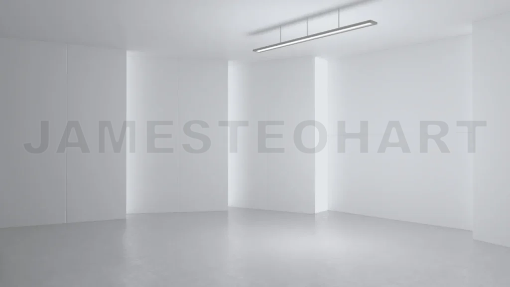 
3D Rendering Minimalist And Modern Design Studio Room Space Background, High Key Lighting