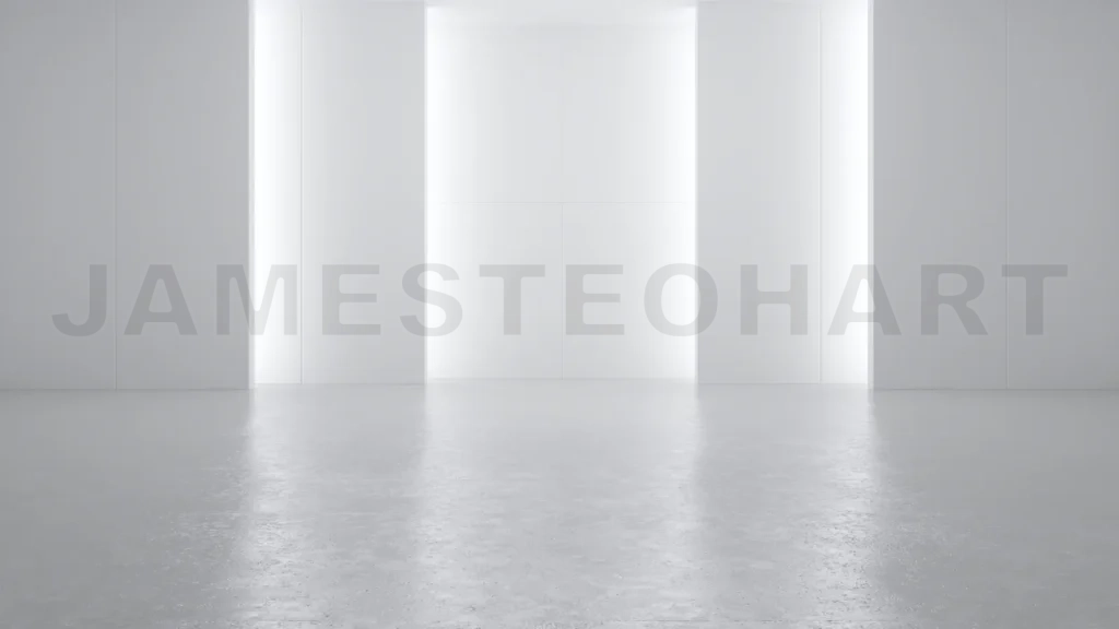 
3D Rendering Minimalist And Modern Design Studio Room Space Background, High Key Lighting